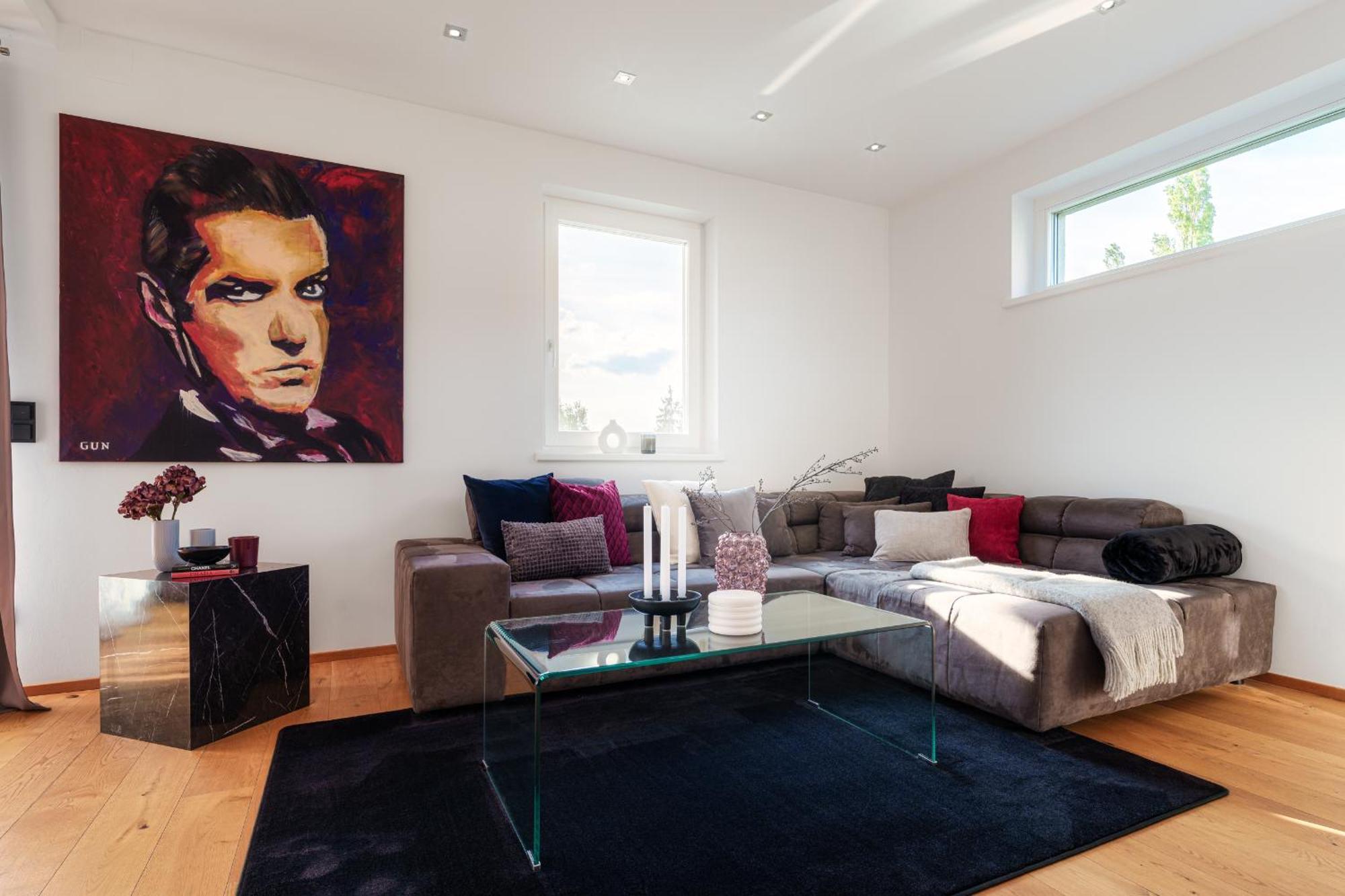 Platschberg Urban Hideaway - Stilvolles Ferienhaus Mit Pool An Der Weinstrasse 버그하우젠 객실 사진
